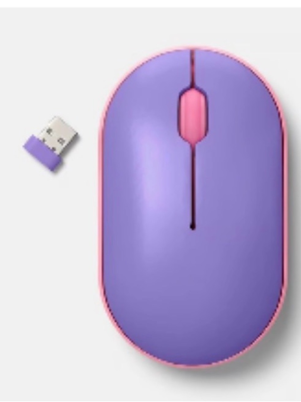 heyday Compact Wireless Purple Mouse with Pink Accents Bluetooth 5.1 Enabled NWT